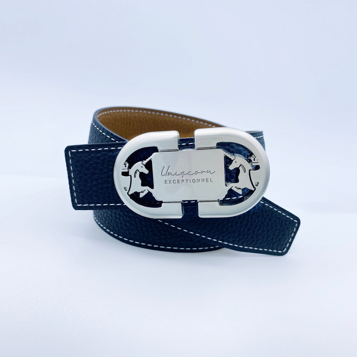 NWT Devoucoux Sellier France Gerrikoa Equestrian Belt Equestrian Heritage Leather Belt Buckle with Reversible  main image 2