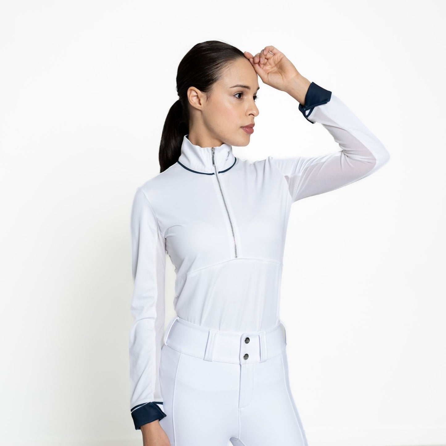 Equestrian Long Sleeve Schooling Show Shirt "Showtime" – UPF 50+