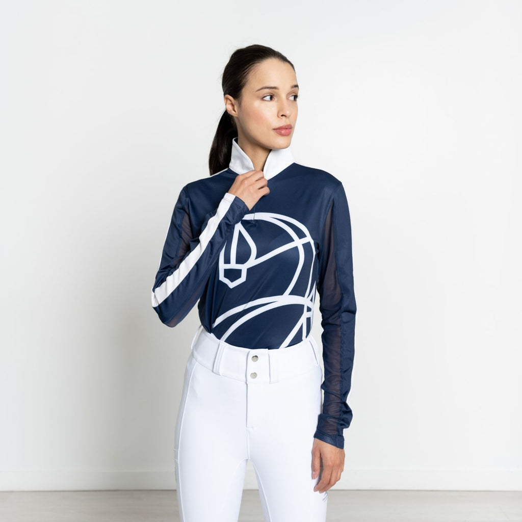 Equestrian Long Sleeve Schooling Show Shirt "Equus" – UPF 50+