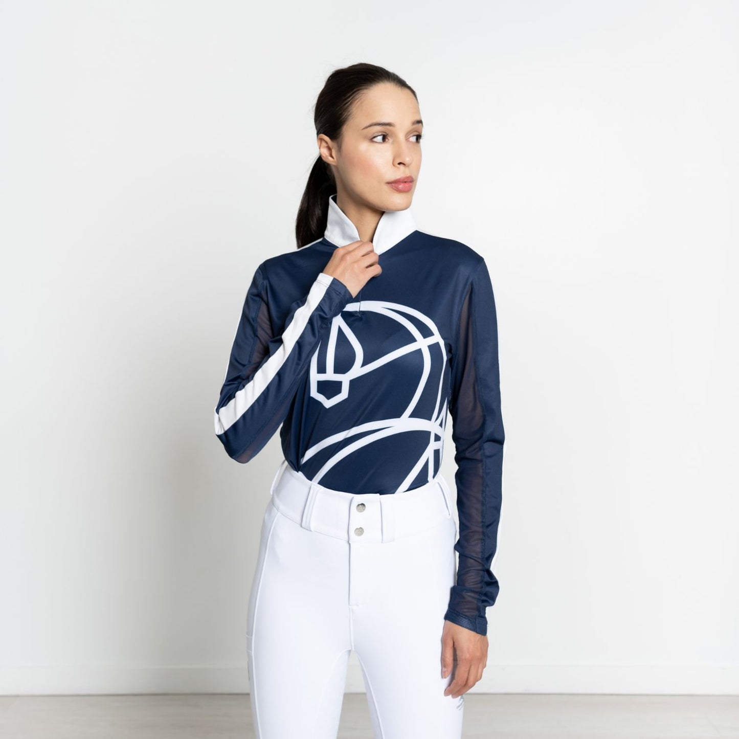 Equestrian Long Sleeve Schooling Show Shirt "Equus" – UPF 50+