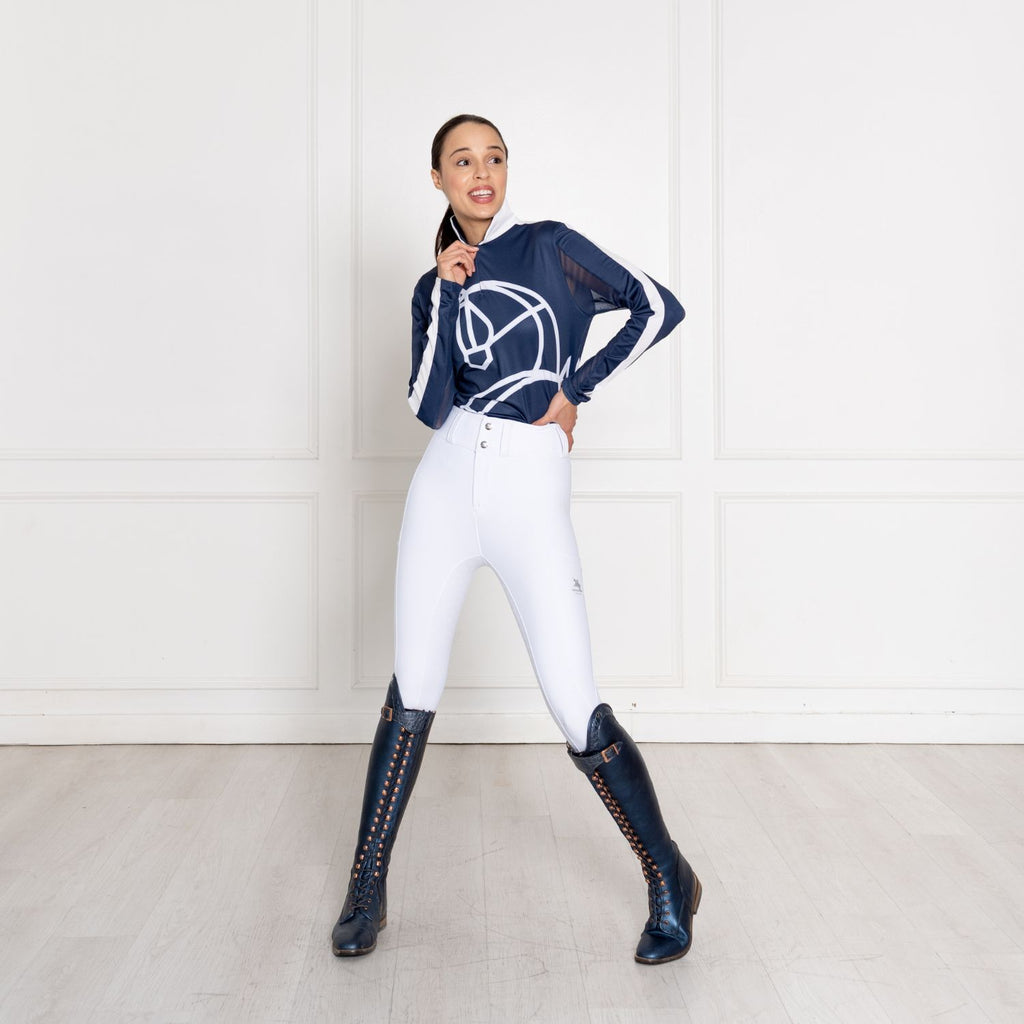 Equestrian Long Sleeve Schooling Show Shirt "Equus" – UPF 50+