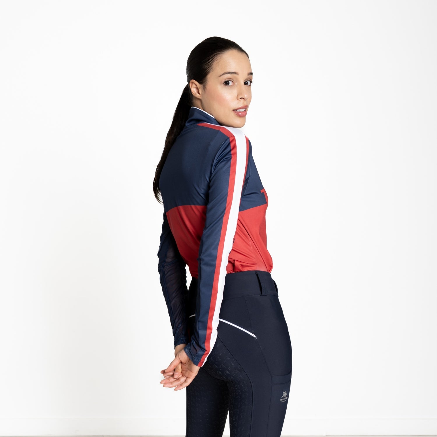 USA Equestrian Long Sleeve Schooling Show Shirt "Stars & Stirrups" – UPF 50+