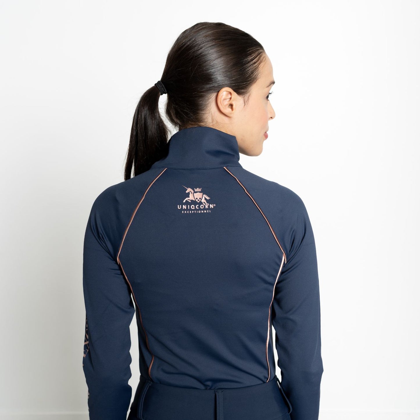 Equestrian Performance Shirt "Prussian Blue" Rose-Gold Edition