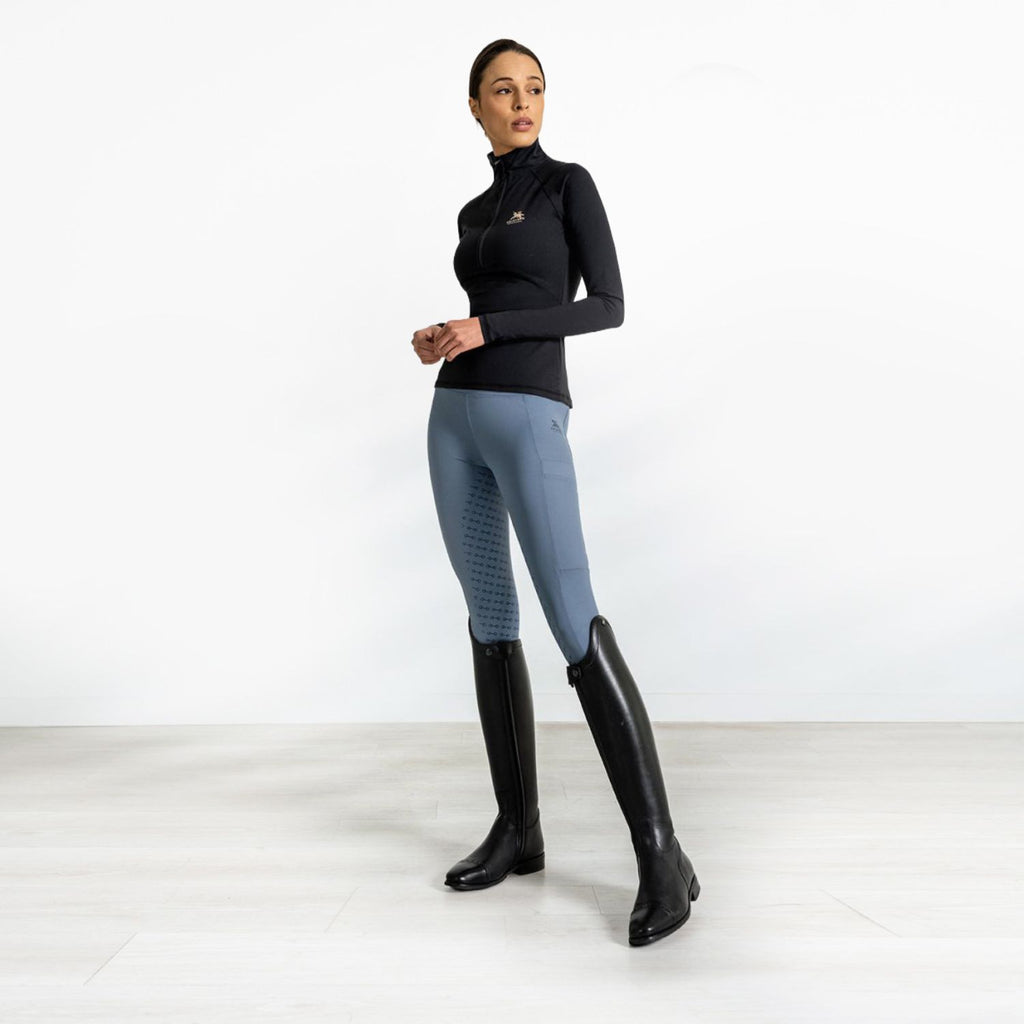 Hi-Rise Equestrian Tights "Smoked Blue"