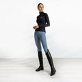 Hi-Rise Equestrian Tights "Smoked Blue"