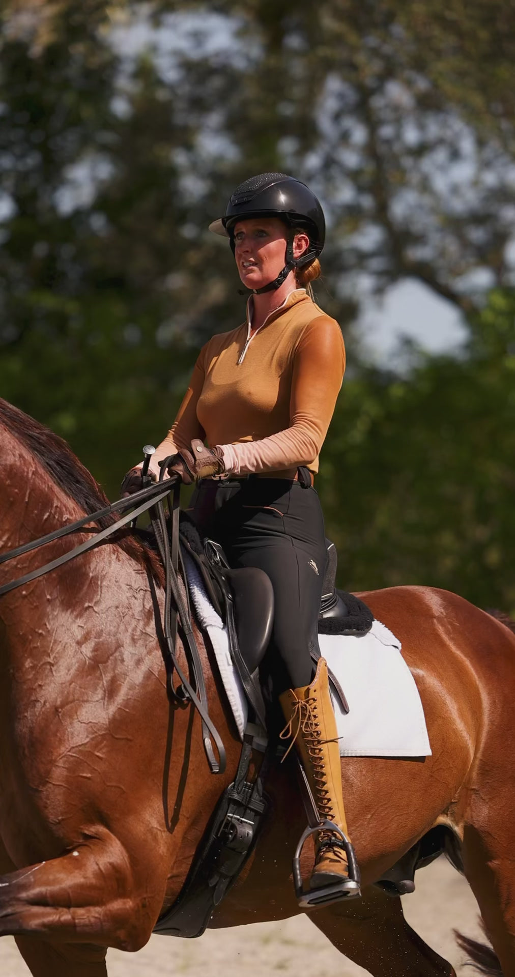 Equestrian Éco Collection Long Sleeve Sun Shirt with Ombré Mesh Sleeves “Sedona Ombre”