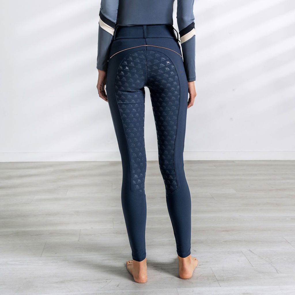Women's Dressage Training Breeches with Phone Pockets & Rose Gold Details