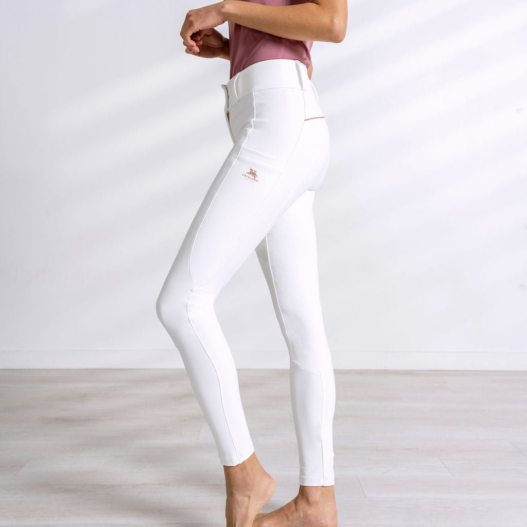 Dressage Competition Breeches "Enoki" with Discreet Phone Pockets & Rose Gold Details