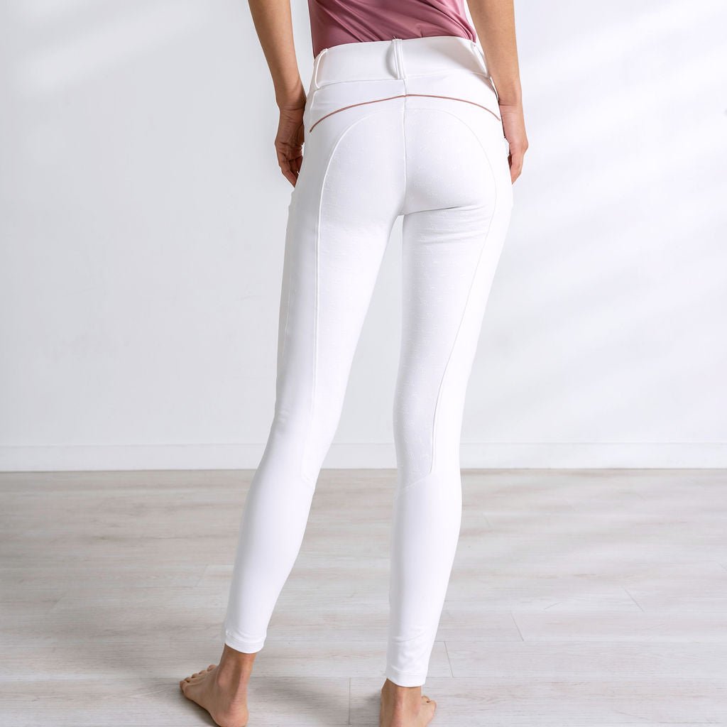 Dressage Competition Breeches "Enoki" with Discreet Phone Pockets & Rose Gold Details