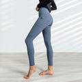 Hi-Rise Equestrian Tights "Smoked Blue" - Uniqcorn Exceptionnel